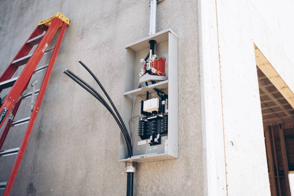 Electrician Manning completing residential electrical work